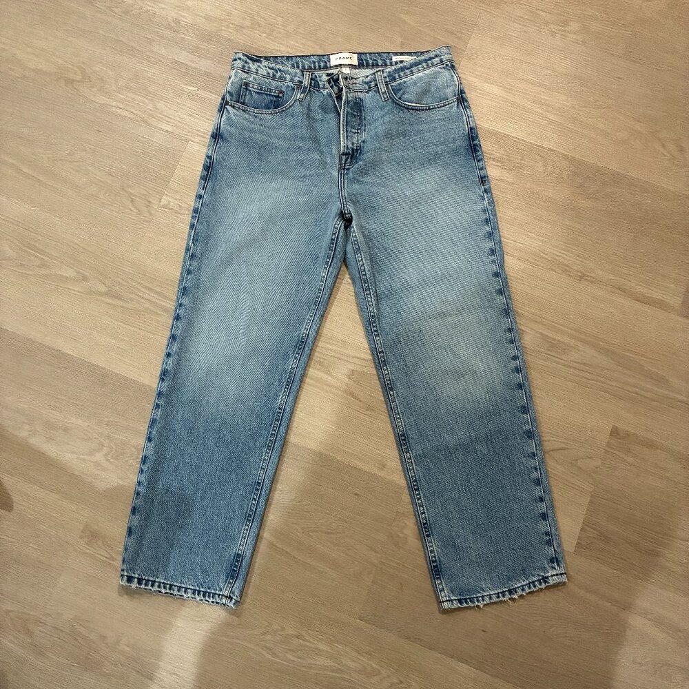 Frame Slouchy Straight Jeans